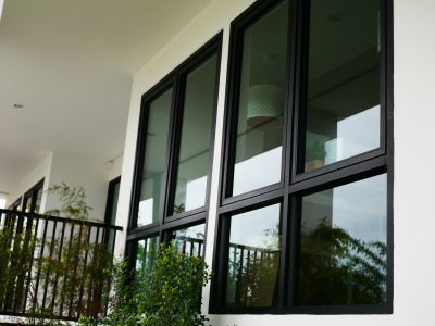 Modern Window Frame on a Home Exterior